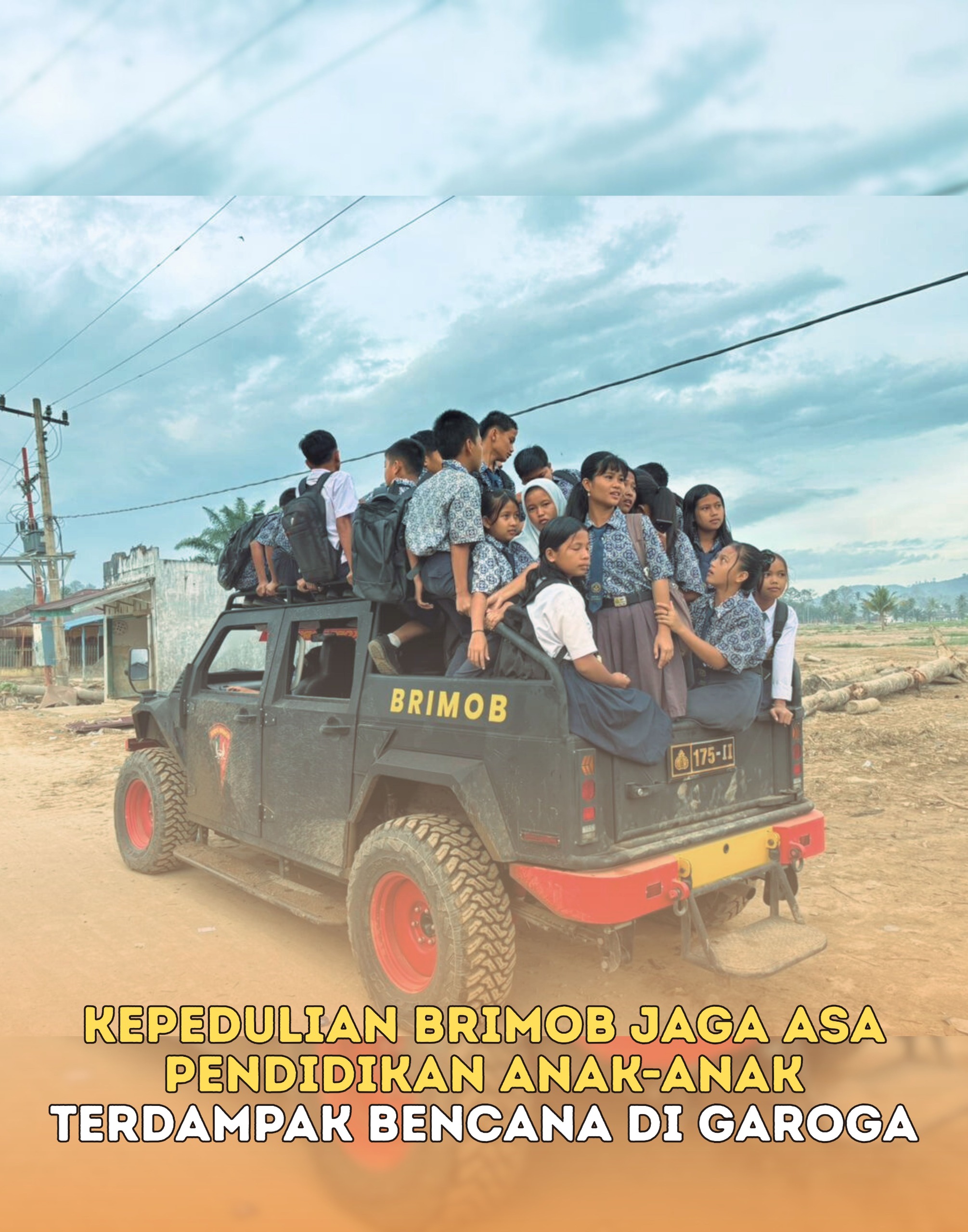 Kepedulian Brimob Jaga Asa Pendidikan Anak-Anak Terdampak Bencana Di Garoga