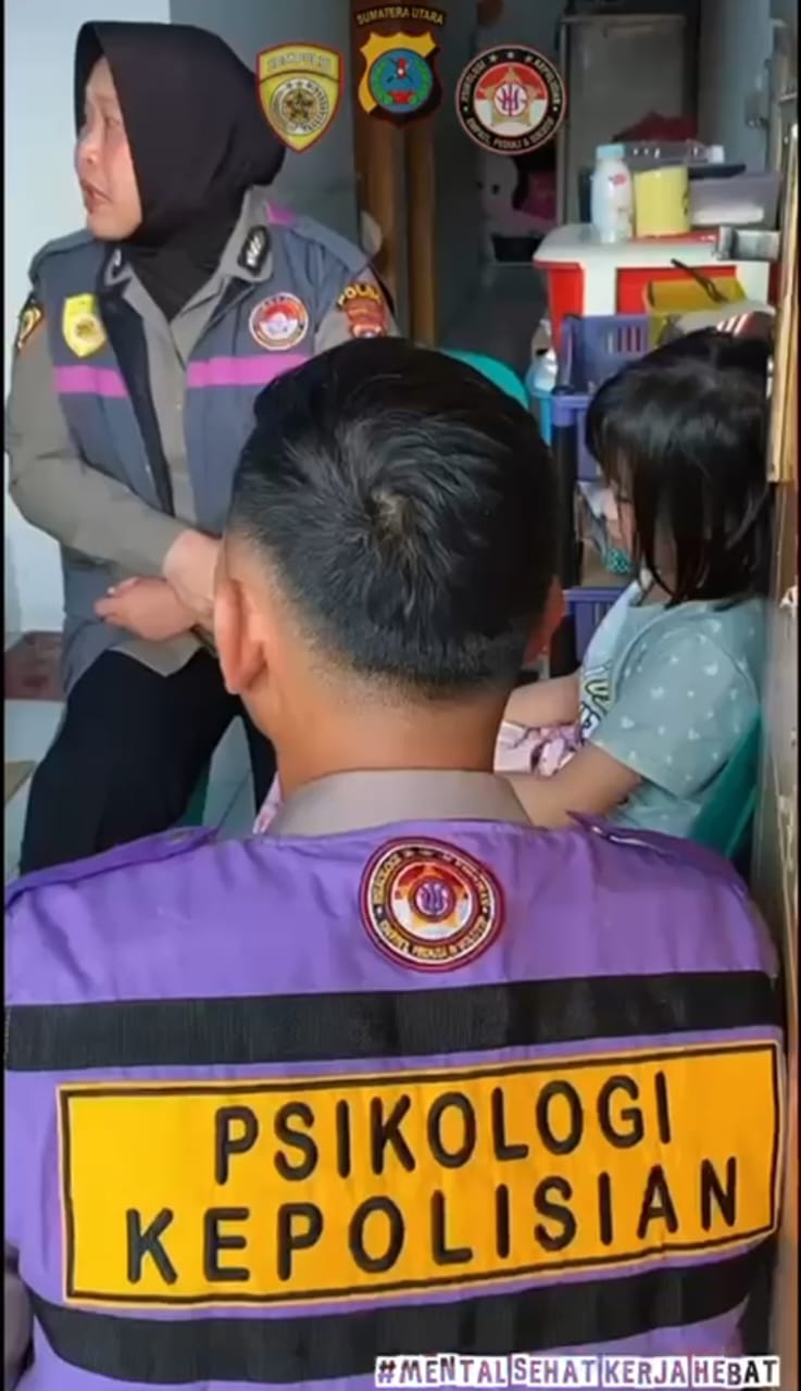 Polda Sumut Berikan Dukungan Psikososial Kepada Anak Korban Peristiwa Pencurian Di Medan Marelan