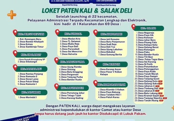 Layanan PATEN KALI–SALAK DELI Disorot, Warga Deli Serdang Urus KK Hingga 7 Hari
