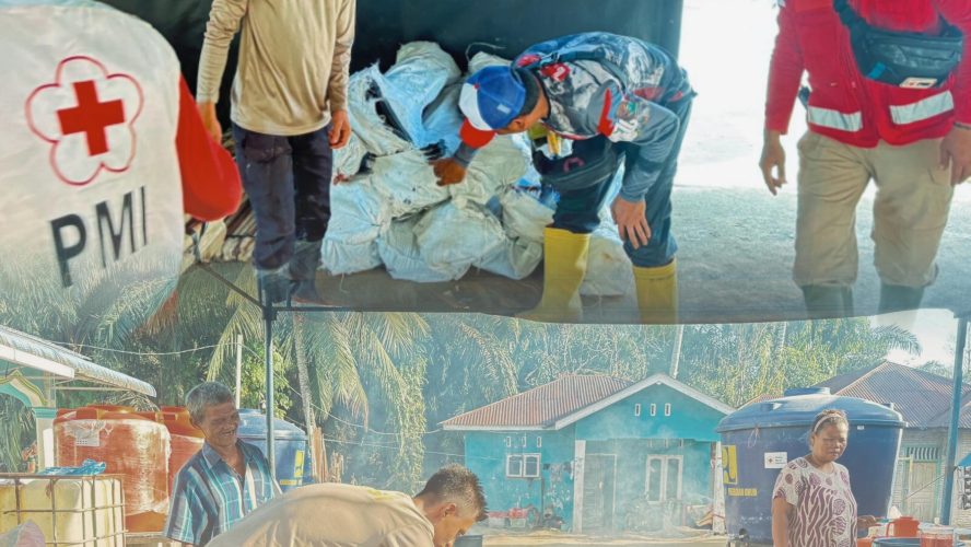 Sinergi Kemanusiaan Brimob Dan PMI, Dapur Lapangan Beroperasi Dan Masjid Diperbaiki Di Aek Ngadol