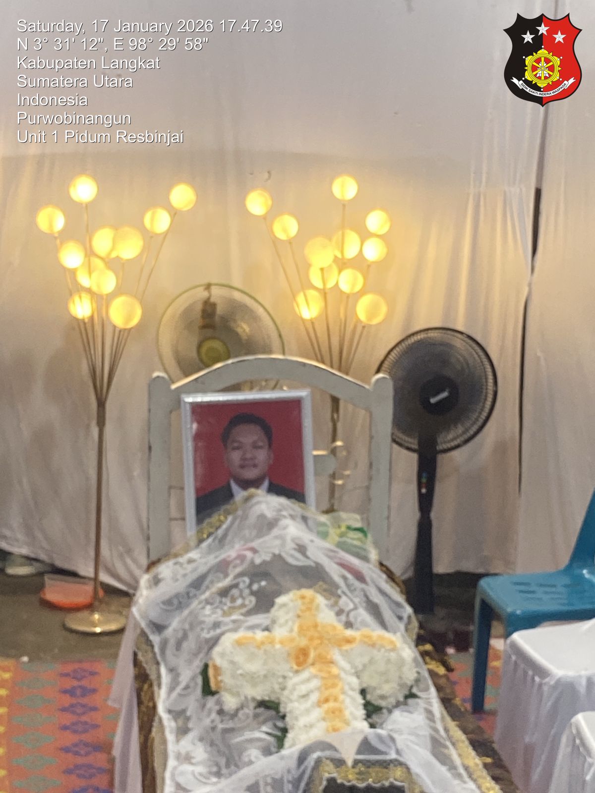 Informasi Masyarakat Adanya Orang Meninggal Dunia, Kapolsek Sei Bingai Langsung Cek TKP