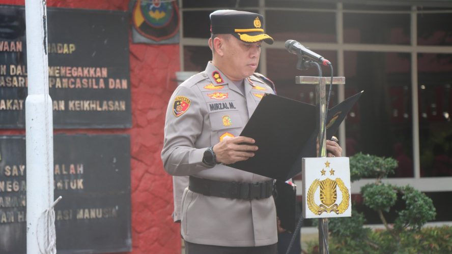 Kapolres Binjai Pimpin Serah Terima Jabatan Kabagren Dan Tiga Kapolsek
