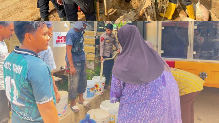 Dari Pembersihan Parit Hingga Air Bersih, Brimob Bantu Warga Tapanuli Tengah Bangkit
