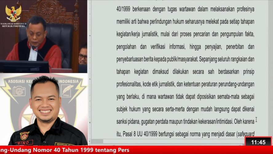 Putusan MK Jadi Tameng Kuat Kemerdekaan Pers, Ketua Umum AKPERSI Beri Apresiasi dan Seruan Moral Bagi Jurnalis.