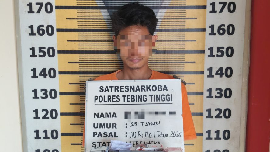 Gagalkan Transaksi Sabu di Kos-Kosan, Sat Resnarkoba Polres Tebing Tinggi Amankan Seorang Pemuda