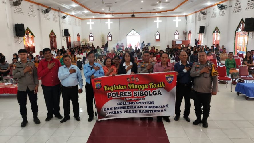Polres Sibolga Gelar Minggu Kasih di GKII Sibolga, Sampaikan Pesan Kamtibmas kepada Jemaat