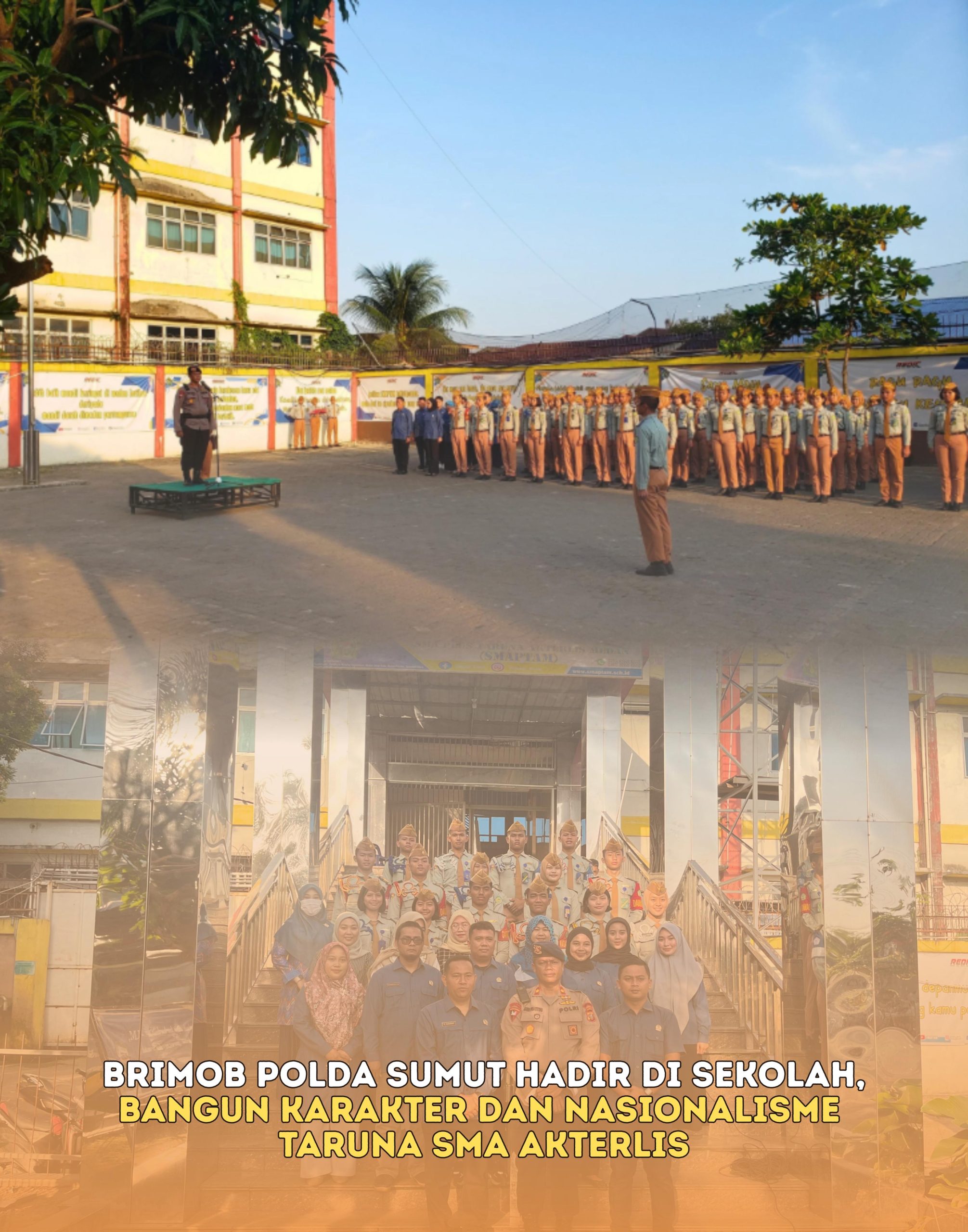 Brimob Polda Sumut Hadir di Sekolah, Bangun Karakter dan Nasionalisme Taruna SMA Akterlis