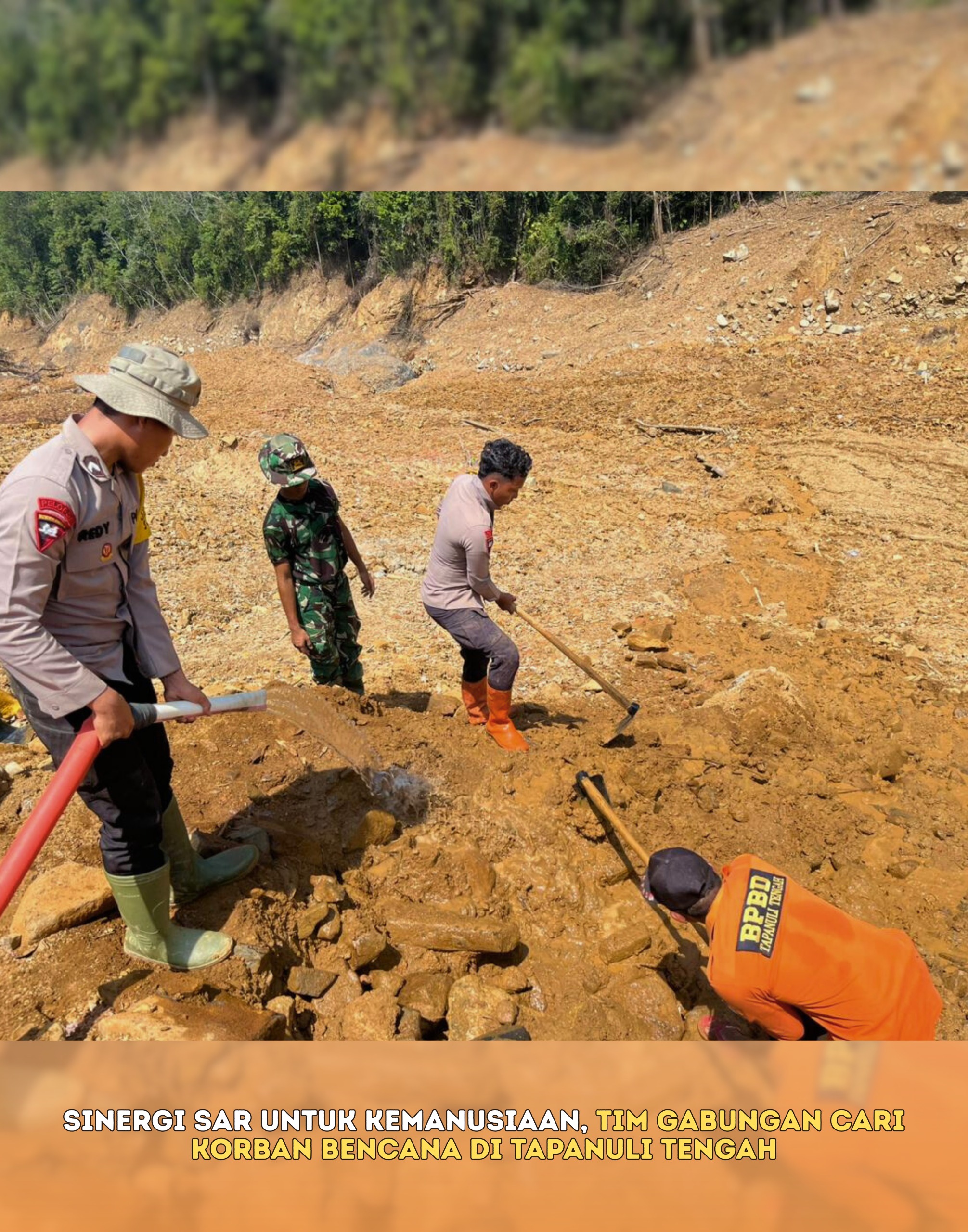 Sinergi SAR untuk Kemanusiaan, Tim Gabungan Cari Korban Bencana di Tapanuli Tengah