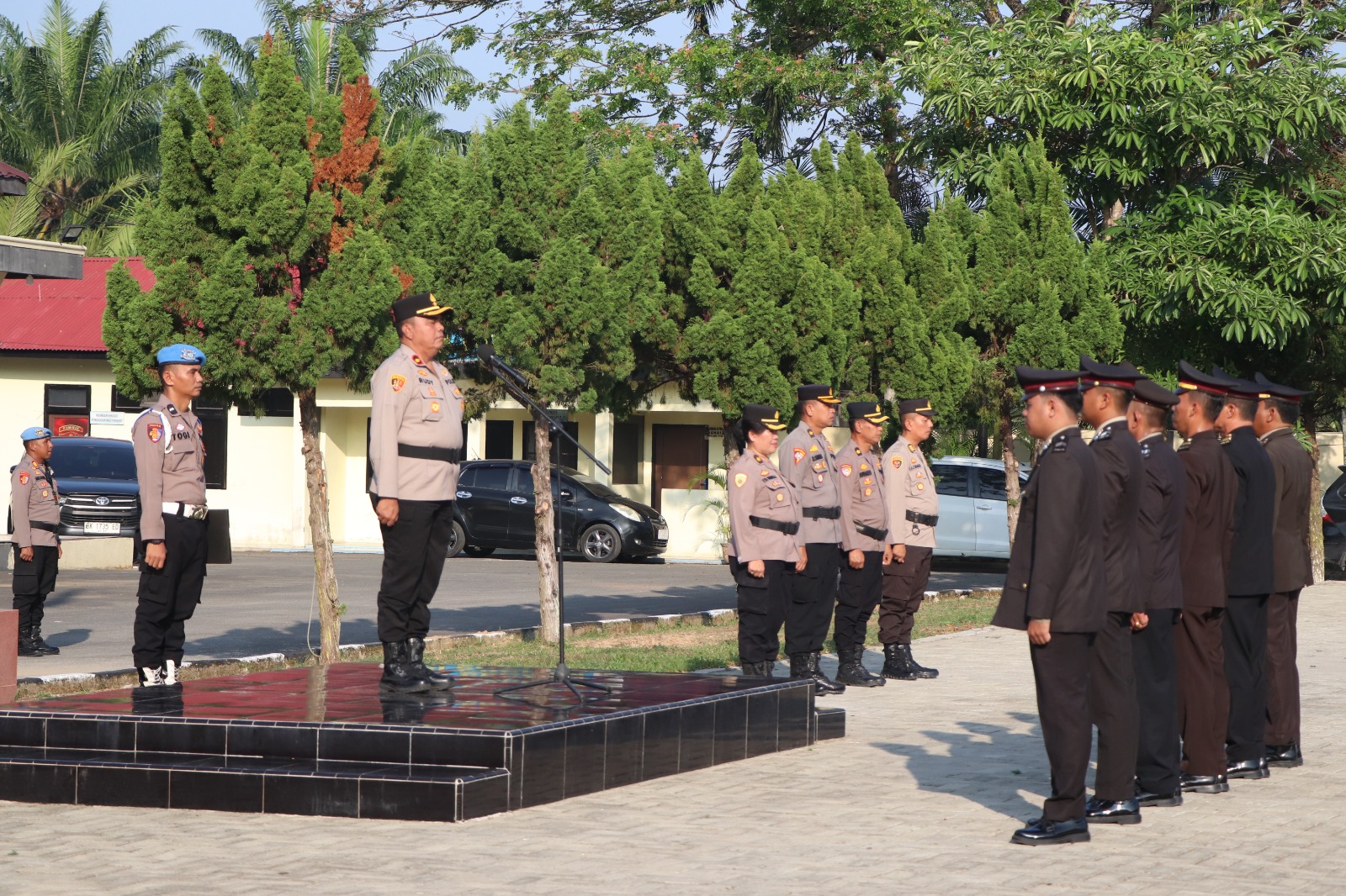 Polres Sergai Gelar Upacara Penganugerahan Satyalancana Pengabdian Polri