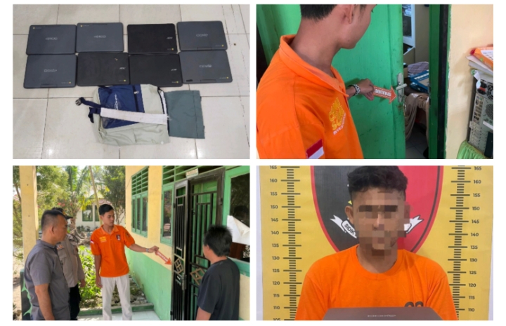 Gerak Cepat Tak Sampai 1×12 Jam, Pelaku Bobol Sekolah Di Amankan Sat Reskrim Polres Sergai