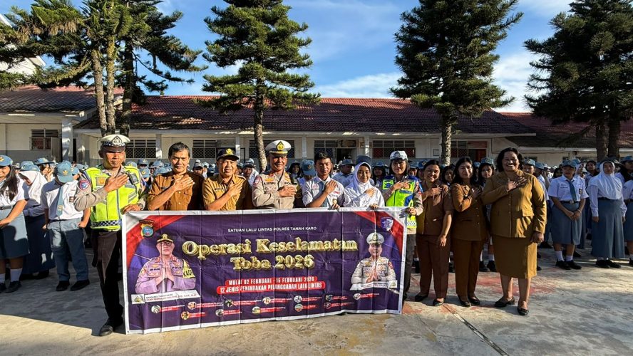 Police Go To School, Satlantas Polres Tanah Karo Sosialisasikan Ops Keselamatan Toba 2026