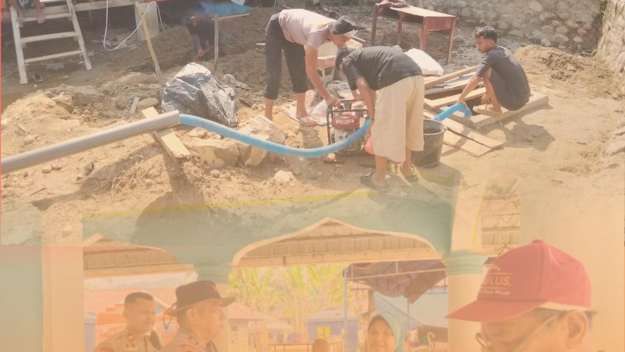 Brimob Batalyon C Menyatu Dengan Warga, Bangun Huntara Dan Salurkan Ratusan Sak Beras