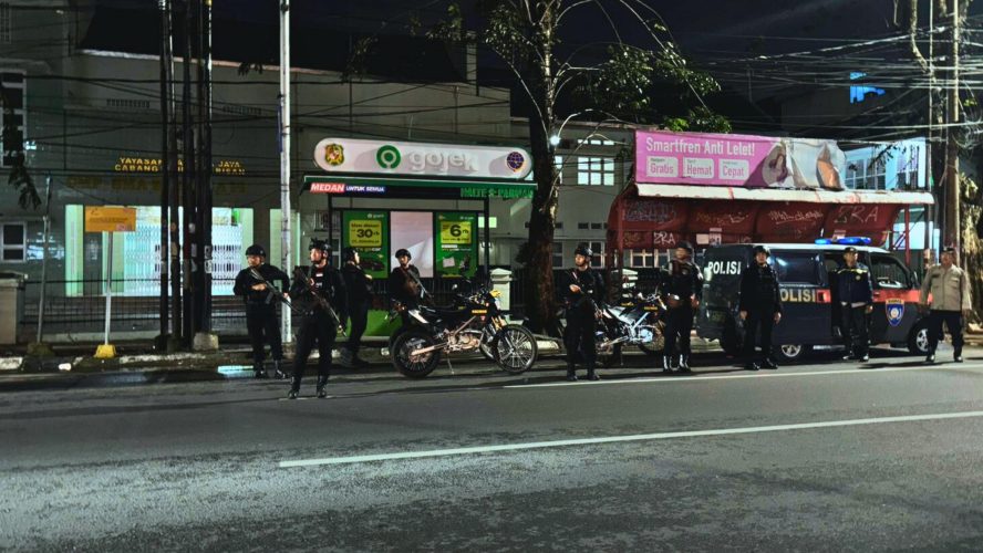 Brimob Polda Sumut Gelar Patroli Skala Besar, Antisipasi Gangguan Kamtibmas Di Tiga Rayon