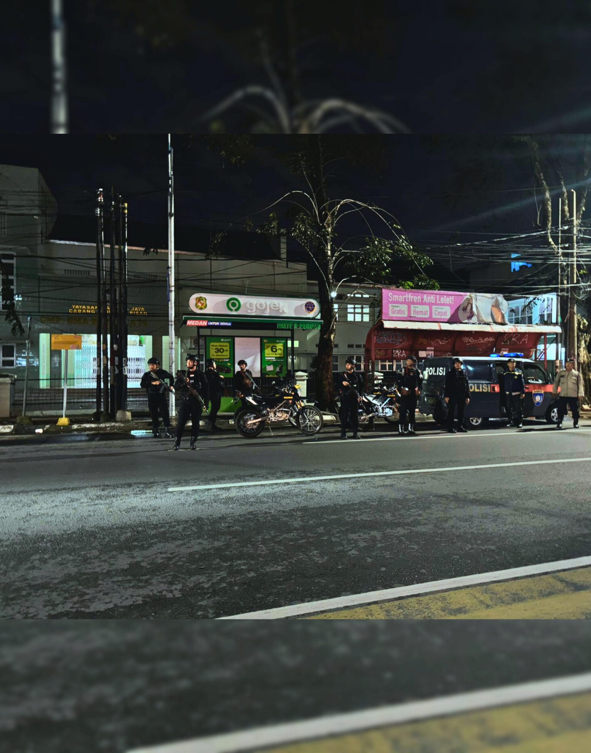 Brimob Polda Sumut Gelar Patroli Skala Besar, Antisipasi Gangguan Kamtibmas Di Tiga Rayon