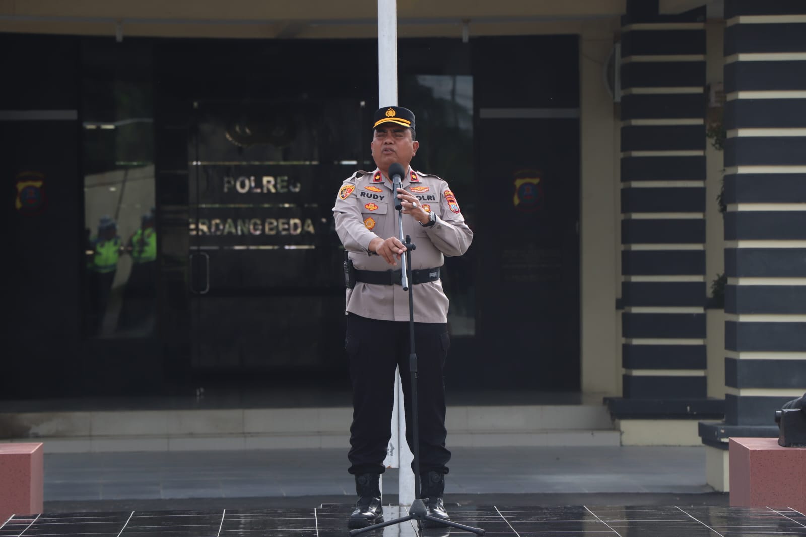 Apel Pengamanan Malam Tahun Baru Imlek 2577 Kongzili, Polres Sergai Pastikan Sitkamtibmas Kondusif