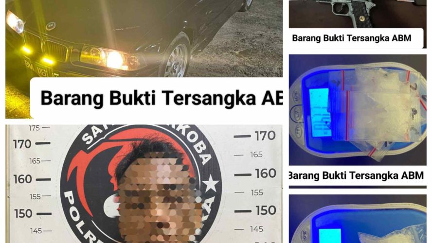 Polres Batu Bara Tangkap Pengedar Narkoba di Tanjung Gading, Sabu 16,4 Gram dan Airsoft Gun Disita