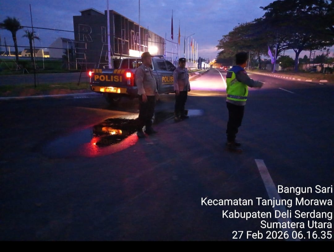 Ciptakan Rasa Aman di Bulan Ramadhan, Polresta Deli Serdang Laksanakan Patroli Menyapa Subuh