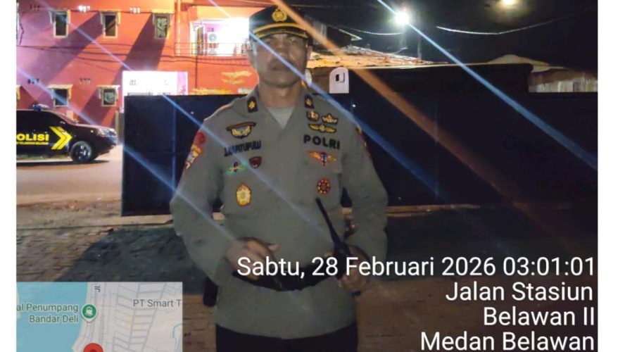 Patroli KRYD Dini Hari, Polres Pelabuhan Belawan Pastikan Situasi Aman Dan Kondusif