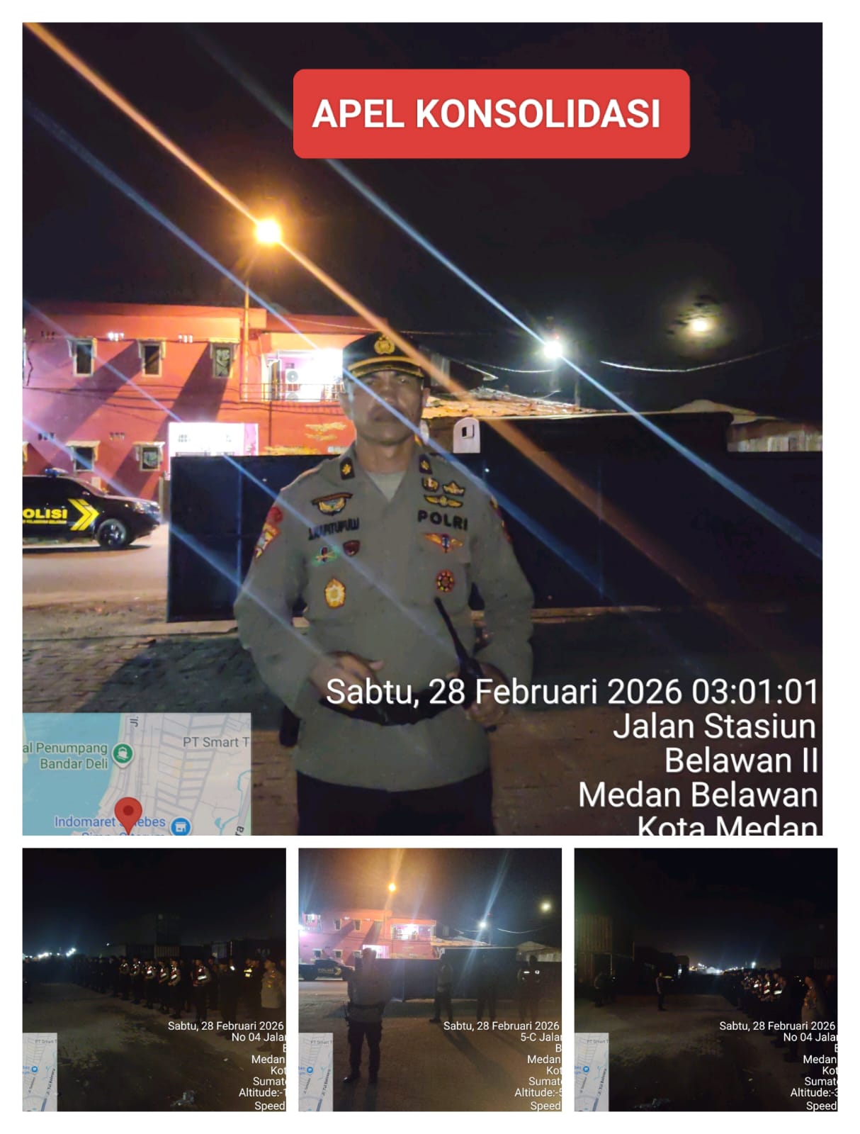 Patroli KRYD Dini Hari, Polres Pelabuhan Belawan Pastikan Situasi Aman Dan Kondusif