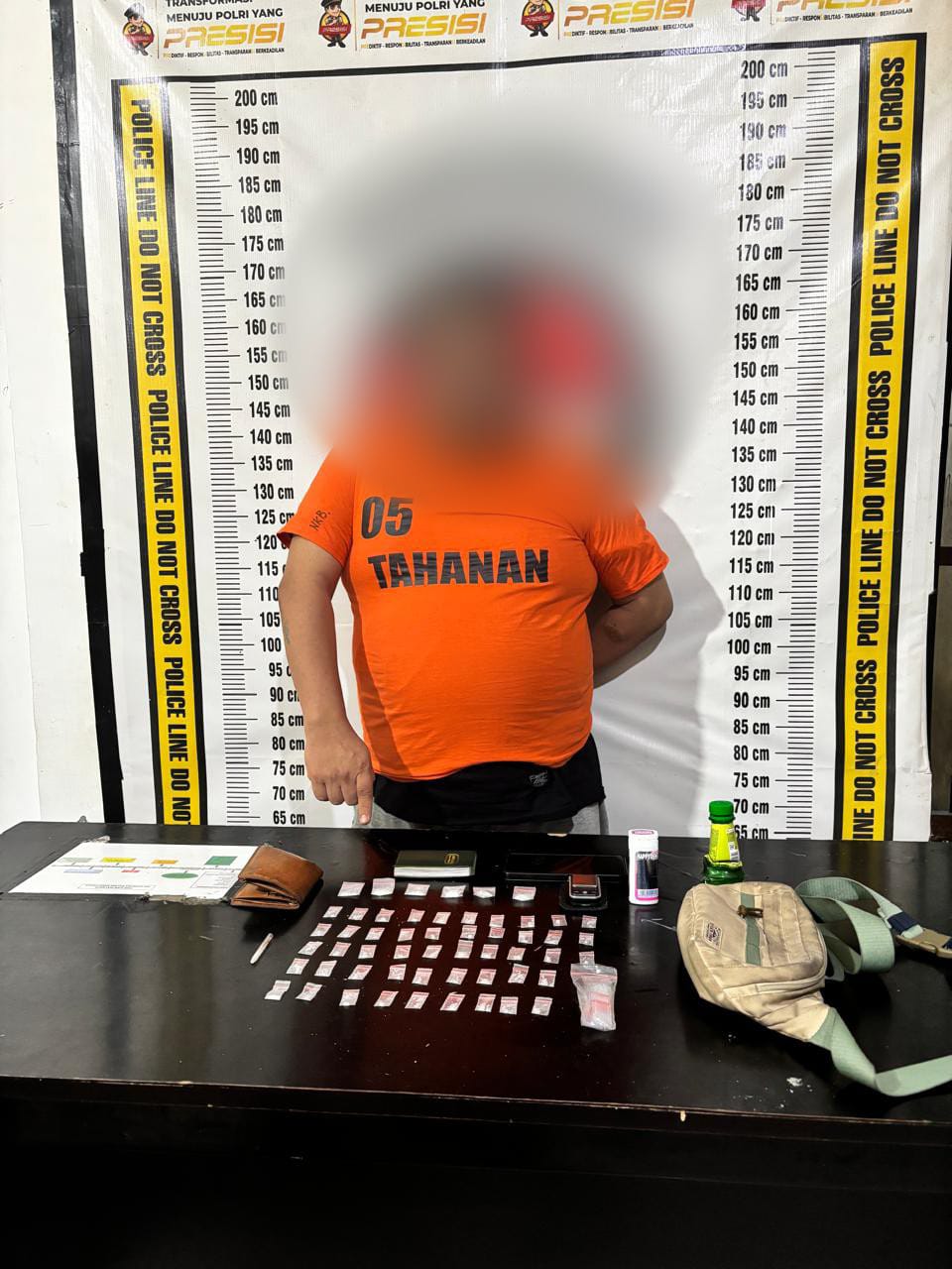 Tengah Malam Digerebek di Kos Polres Simalungun Ciduk Bandar Sabu Dengan 54 Plastik Klip Siap Edar