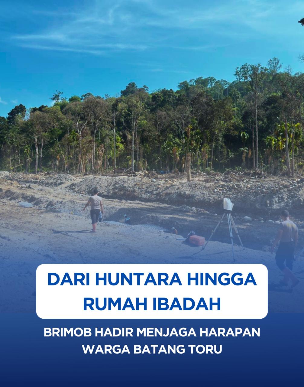 Dari Huntara Hingga Rumah Ibadah, Brimob Hadir Menjaga Harapan Warga Batang Toru