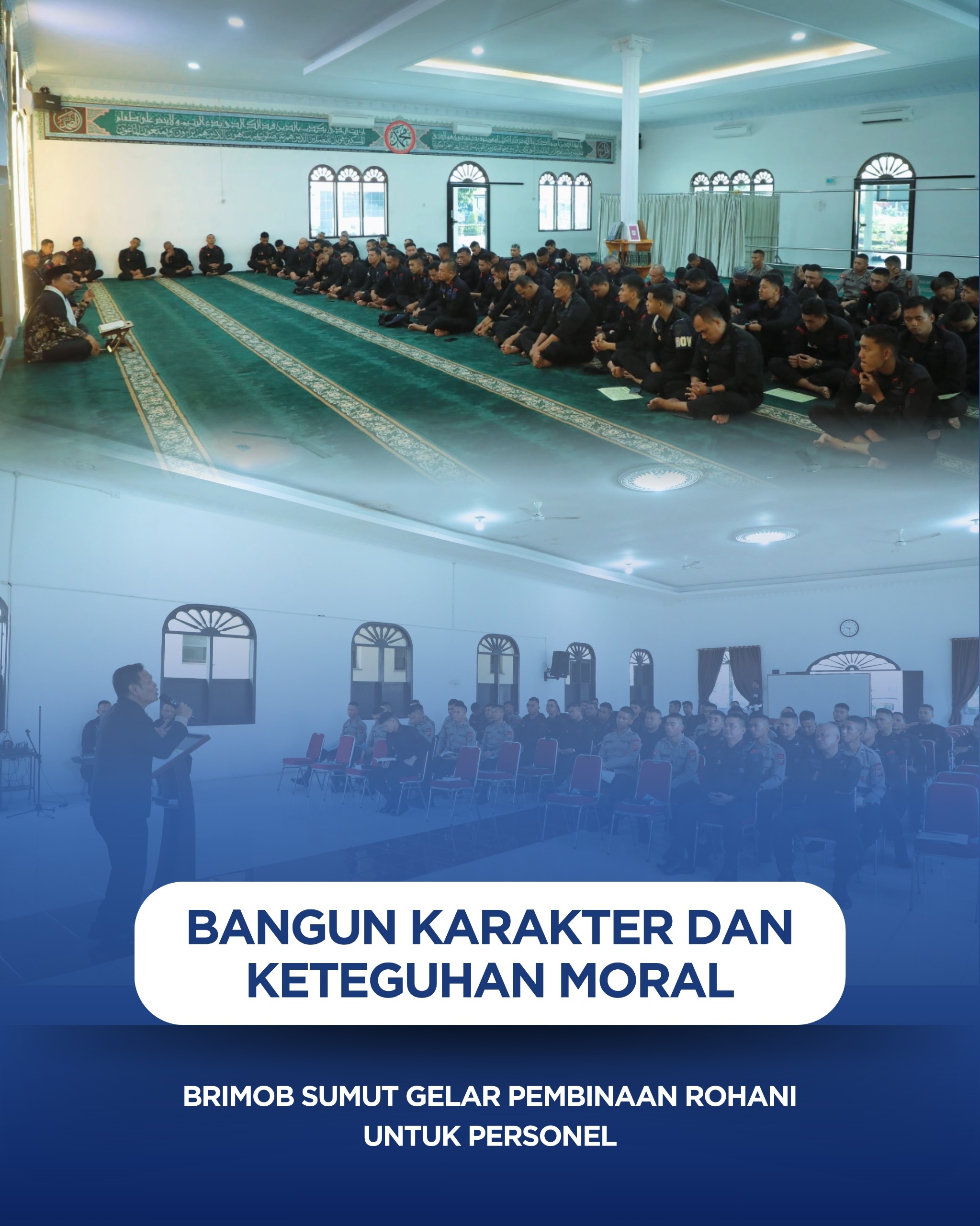 Bangun Karakter Dan Keteguhan Moral, Brimob Sumut Gelar Pembinaan Rohani Untuk Personel