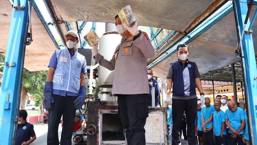 Polresta Deli Serdang Musnahkan Barang Bukti Narkoba Senilai Tujuh Miliar Rupiah