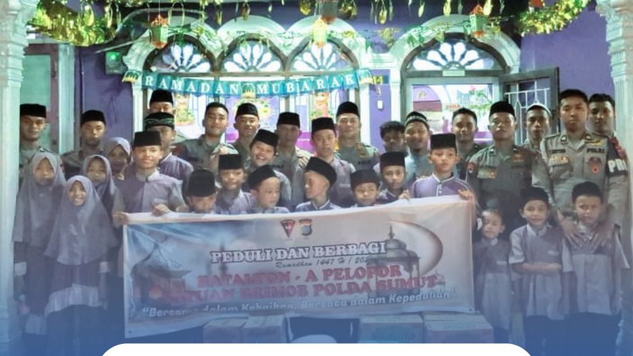 Brimob Sumut Tebar Kepedulian Di Bulan Ramadhan, Kompi 4 Batalyon A Gelar Buka Puasa Bersama dan Berbagi Sembako Dengan Anak Yatim Dan Dhuafa