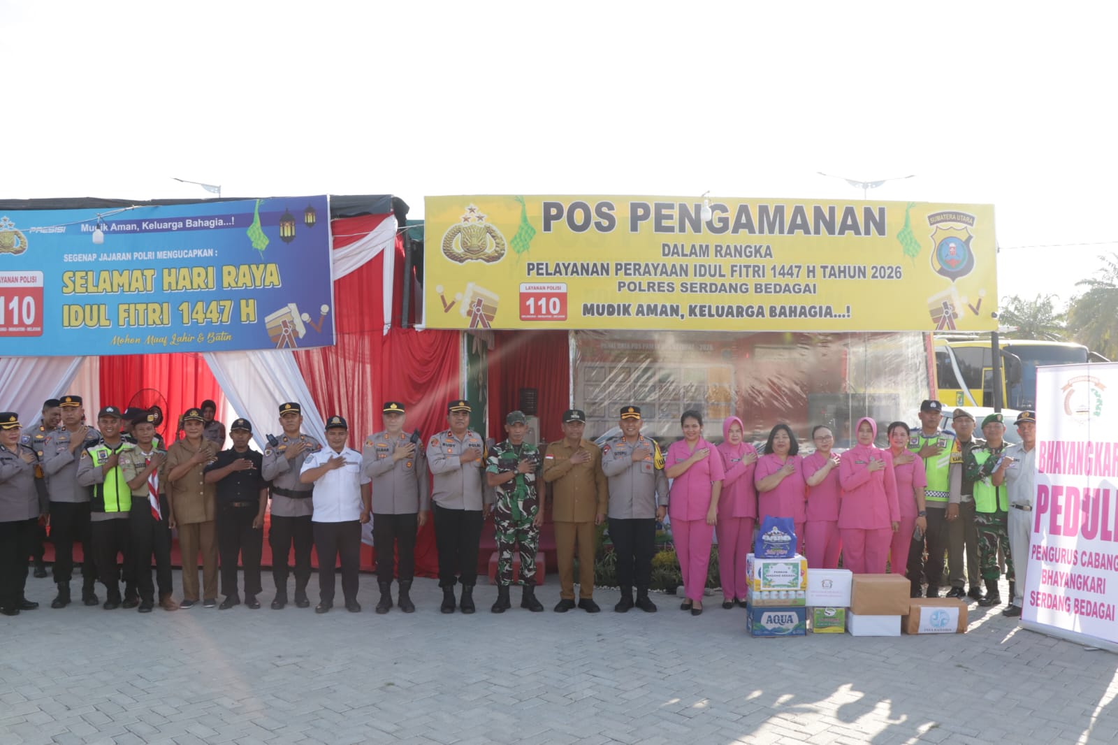 Kapolres Sergai Bersama Forkopimda Melakukan Giat Pengecekan Personel Dan Kelengkapan Pos Pam Dan Pos Yan OPS Ketupat Toba-2026