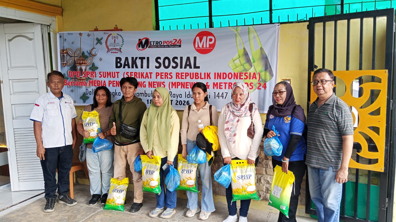 DPD SPRI Sumut Bersama Media Pendamping News Dan Metropos24 Gelar Bakti Sosial Sambut Idul Fitri 1447 H Di Medan