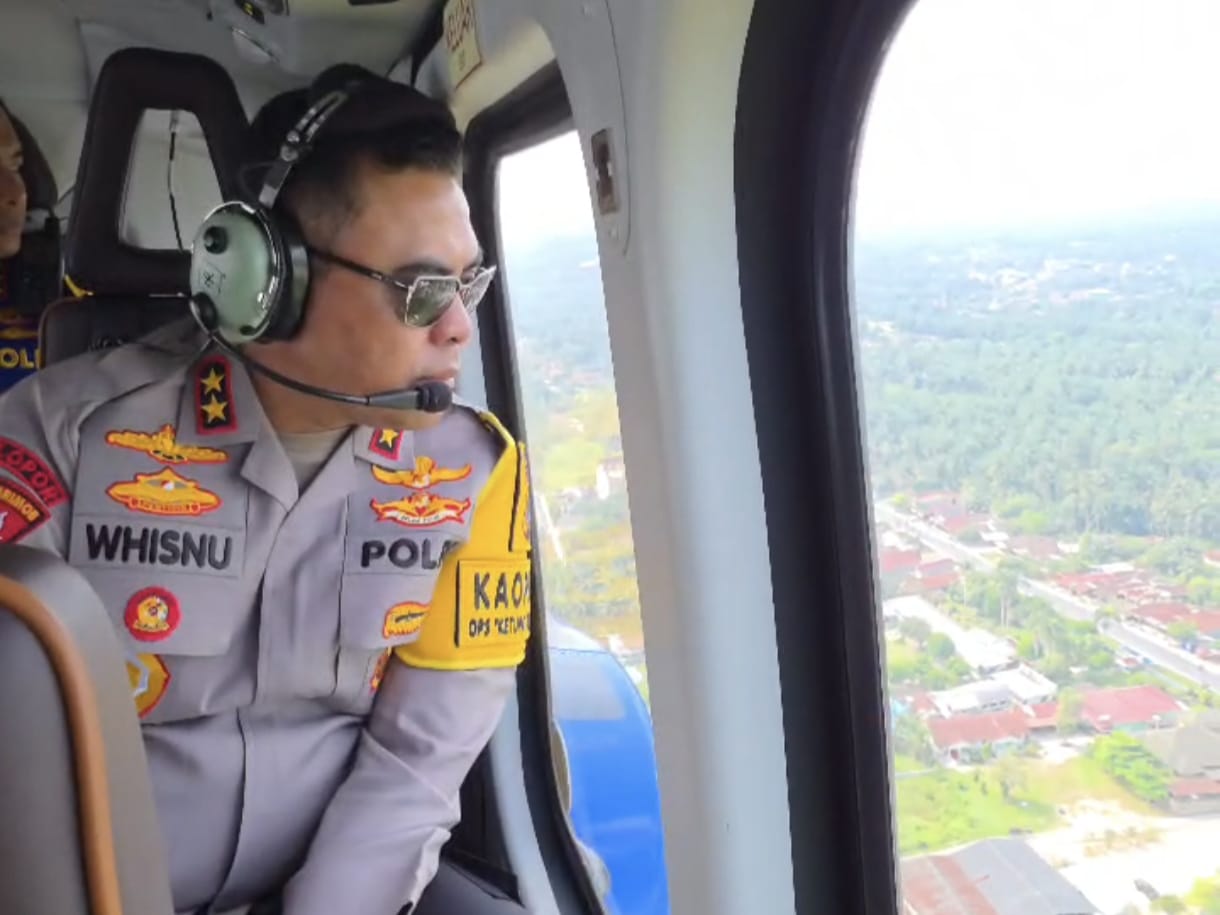 Kapolda Sumut Pantau Arus Mudik Via Patroli Udara, Pastikan Jalur Aman Dan Lancar