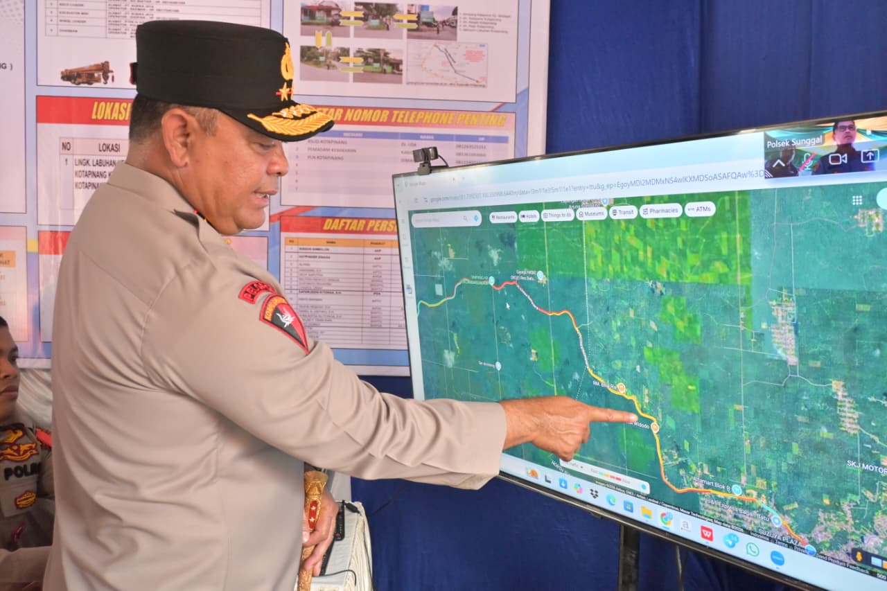 Kapolda Sumut Cek Arus Mudik di Labusel, Pantauan Real Time Andalkan Google Maps Dan CCTV