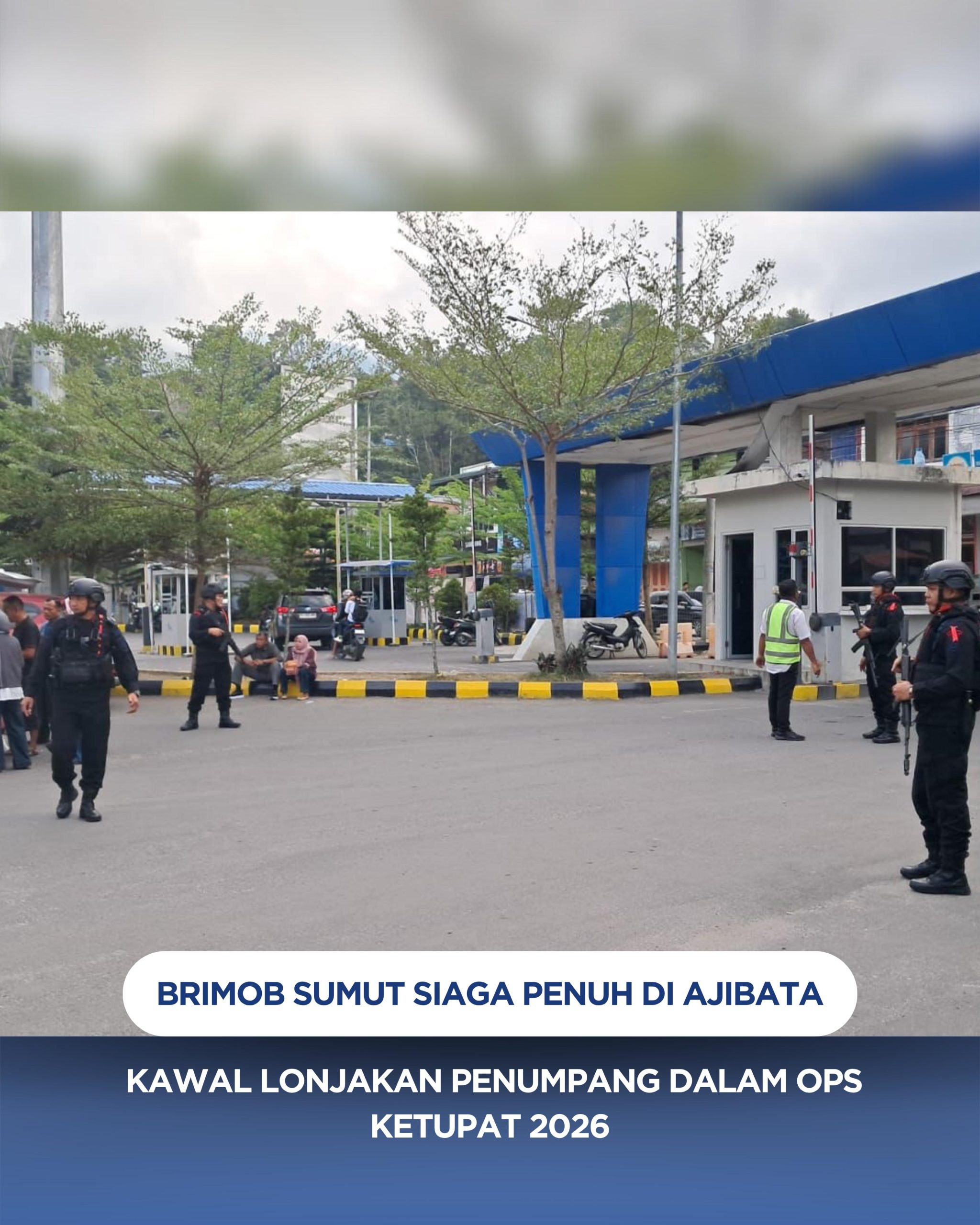 Brimob Sumut Siaga Penuh di Ajibata, Kawal Lonjakan Penumpang Dalam Ops Ketupat 2026