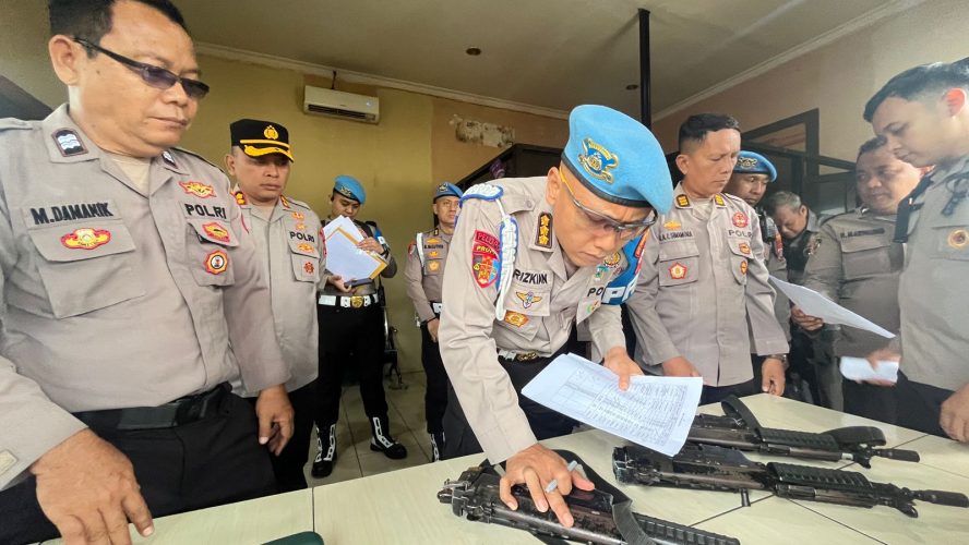 Kapolres Sergai Terima Kunjungan Tim Div Propam Mabes Polri Pemeriksaan Senpi Organik