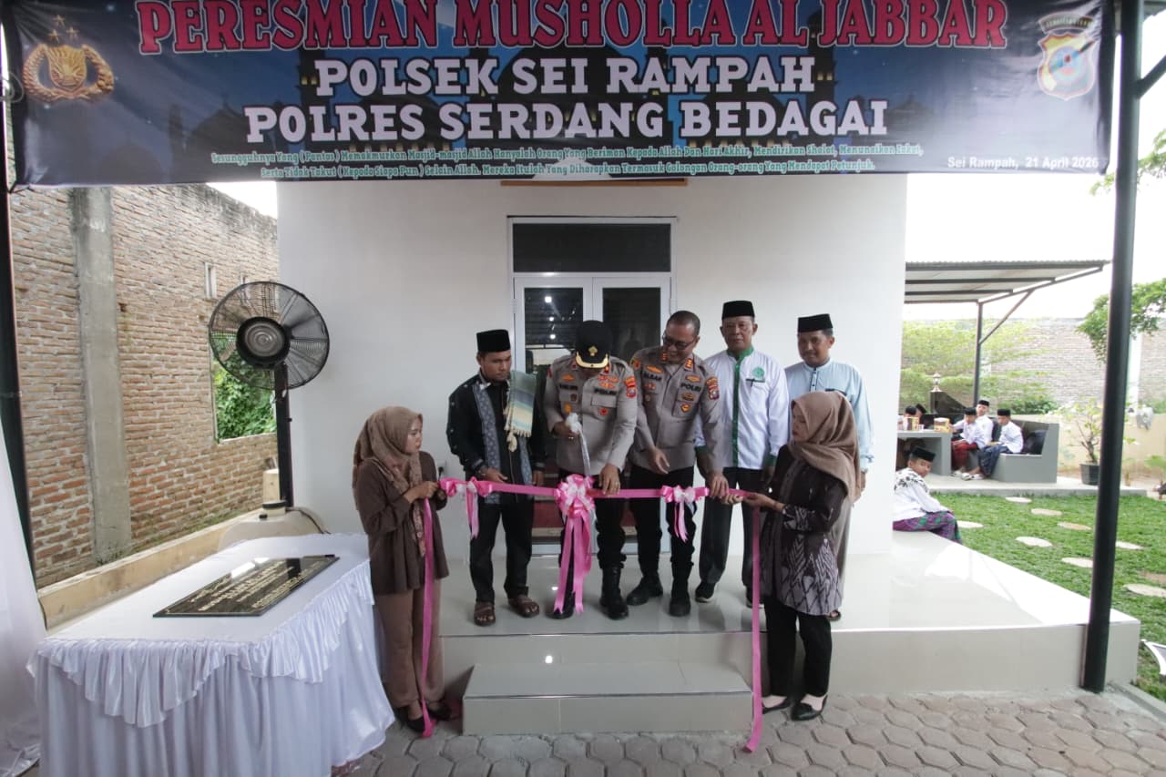 Syukuran Perubahan Nomenklatur Polsek Firdaus Menjadi Polsek Sei Rampah Dan Meresmikan Mushola Al Jabbar