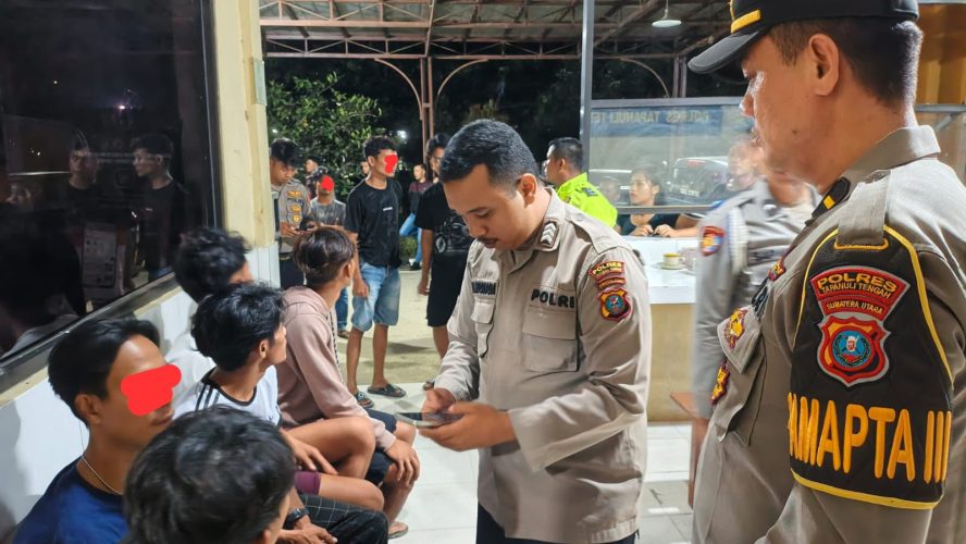 Polres Tapteng Redam Potensi Tawuran Remaja Di Rusunawa Pandan, Sebilah Parang Disita