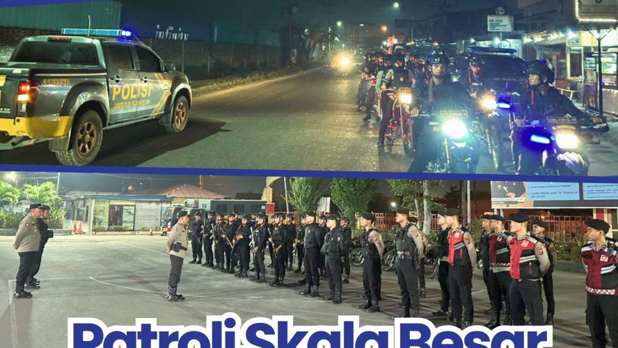Patroli Skala Besar KRYD, Batalyon A Pelopor Satuan Brimob Polda Sumut Hadir Jaga Kondusifitas Belawan