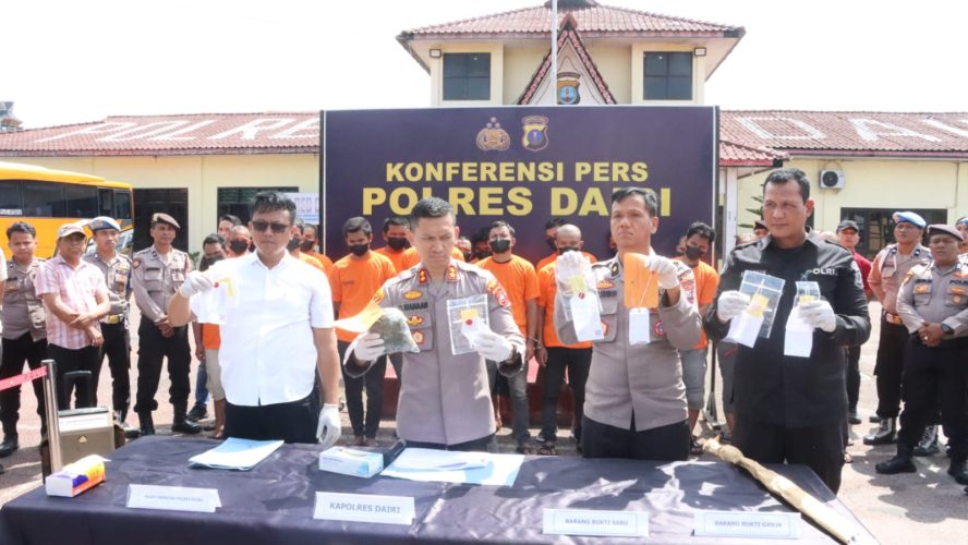 Polres Dairi Paparkan Hasil Ungkap Kasus Narkoba Sejak Bulan Januari, 43 Tersangka Turut Diamankan