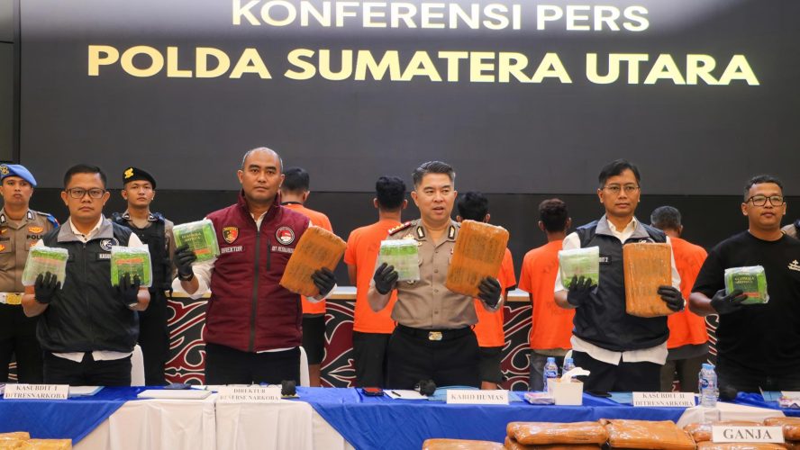 Selamatkan 813 Ribu Jiwa, Polda Sumut Gagalkan Peredaran 72 Kg Sabu Dan 151 Kg Ganja