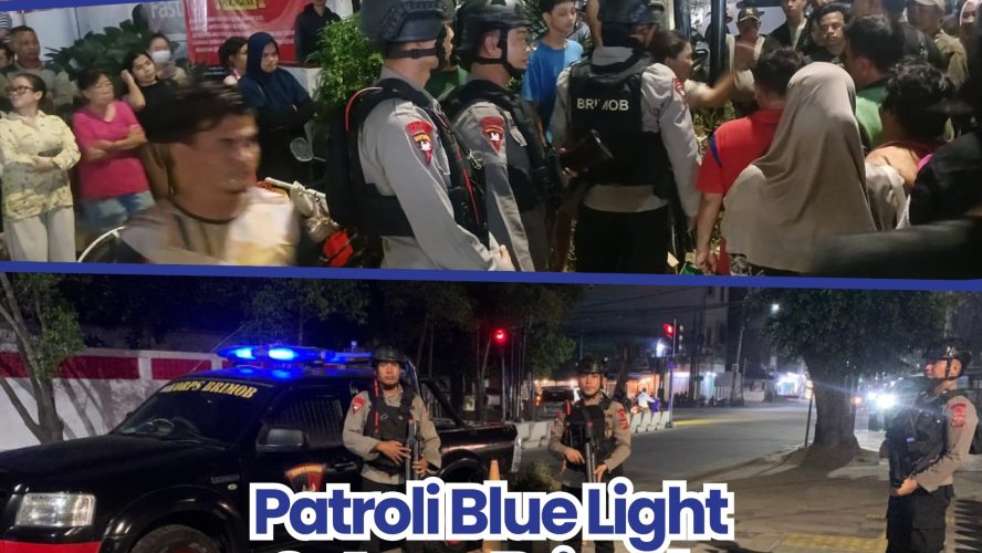 Patroli Blue Light Satuan Brimob Polda Sumut Sigap Redam Keributan Akibat Laka Lantas Di Medan, Situasi Memanas Berhasil Dikendalikan