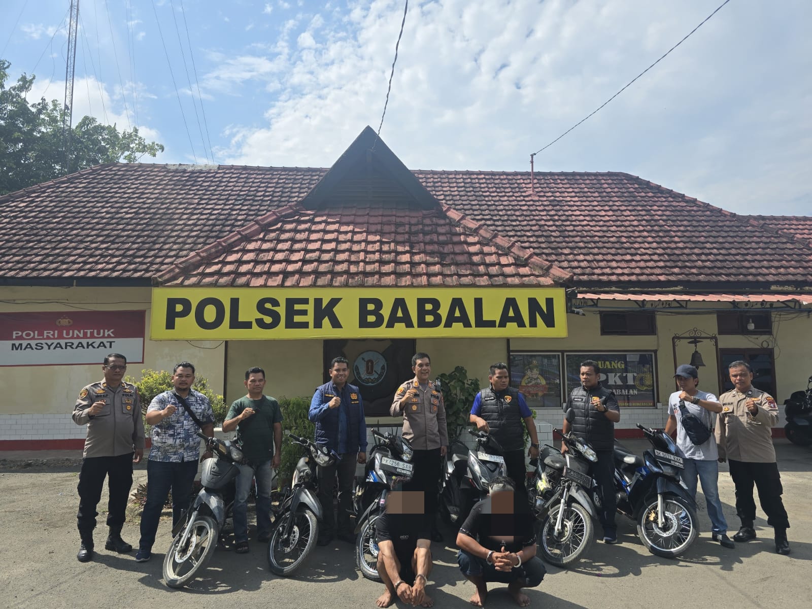 “Pura-Pura Berburu”, Polsek Babalan Ungkap Kasus Curanmor, Enam Unit Kendaraan Berhasil Diamankan
