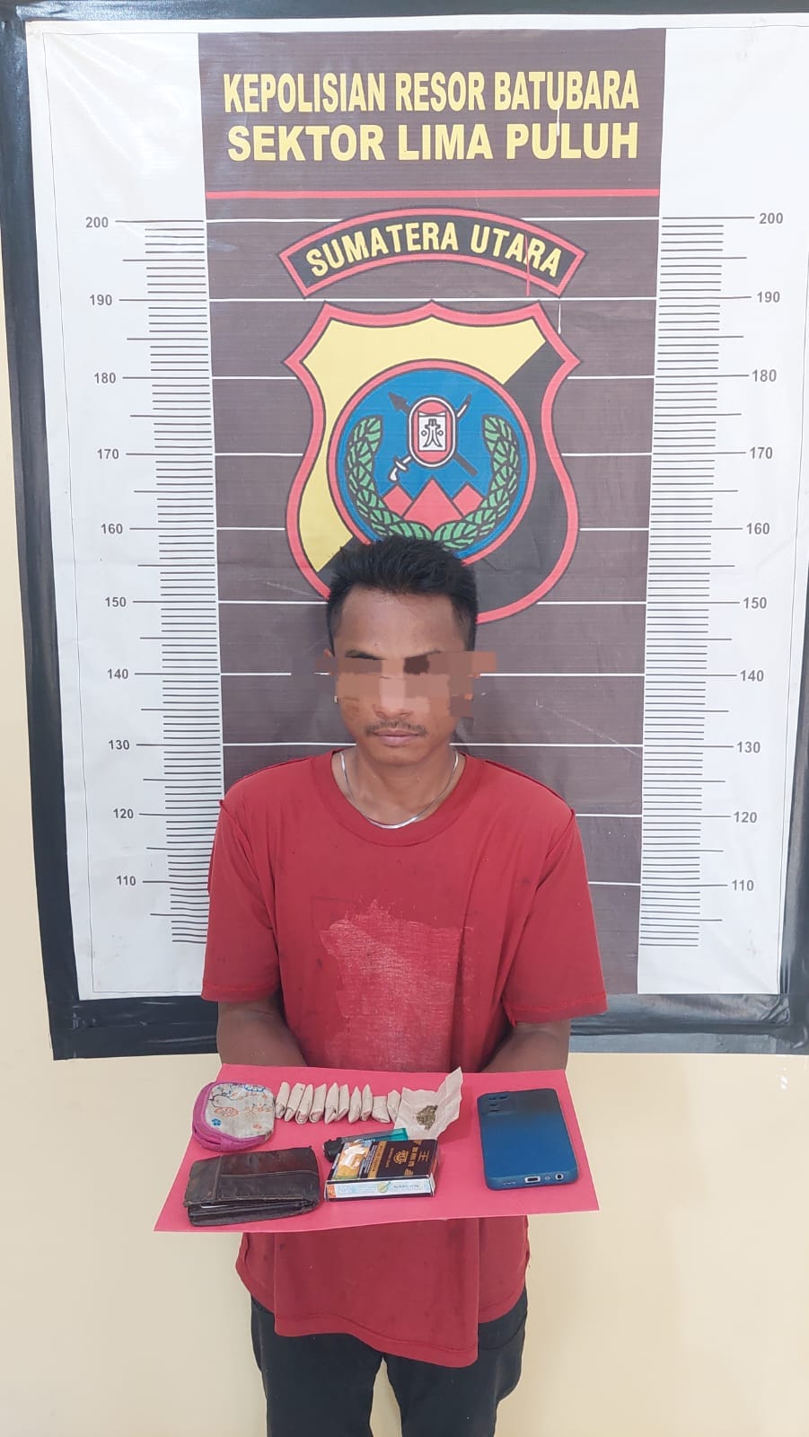 Unit Reskrim Polsek Lima Puluh Amankan Pelaku Kepemilikan Narkotika Jenis Ganja