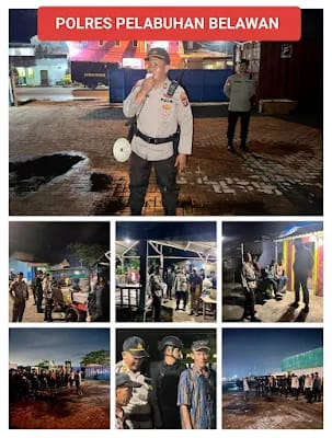 Patroli Skala Besar KRYD Di Belawan, Libatkan Brimob Polda Sumut, Situasi Kondusif Tanpa Gangguan