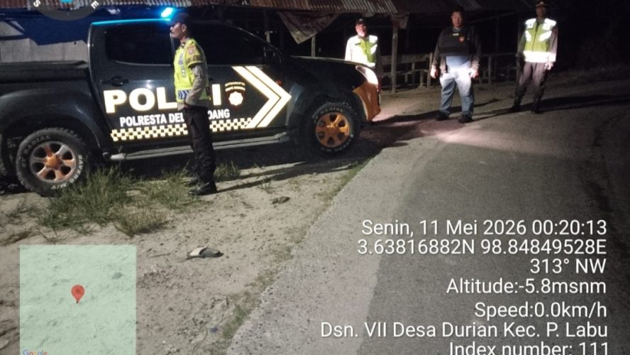 Patroli Blue Light Polresta Deli Serdang Sisir Jalur Rawan Kriminalitas