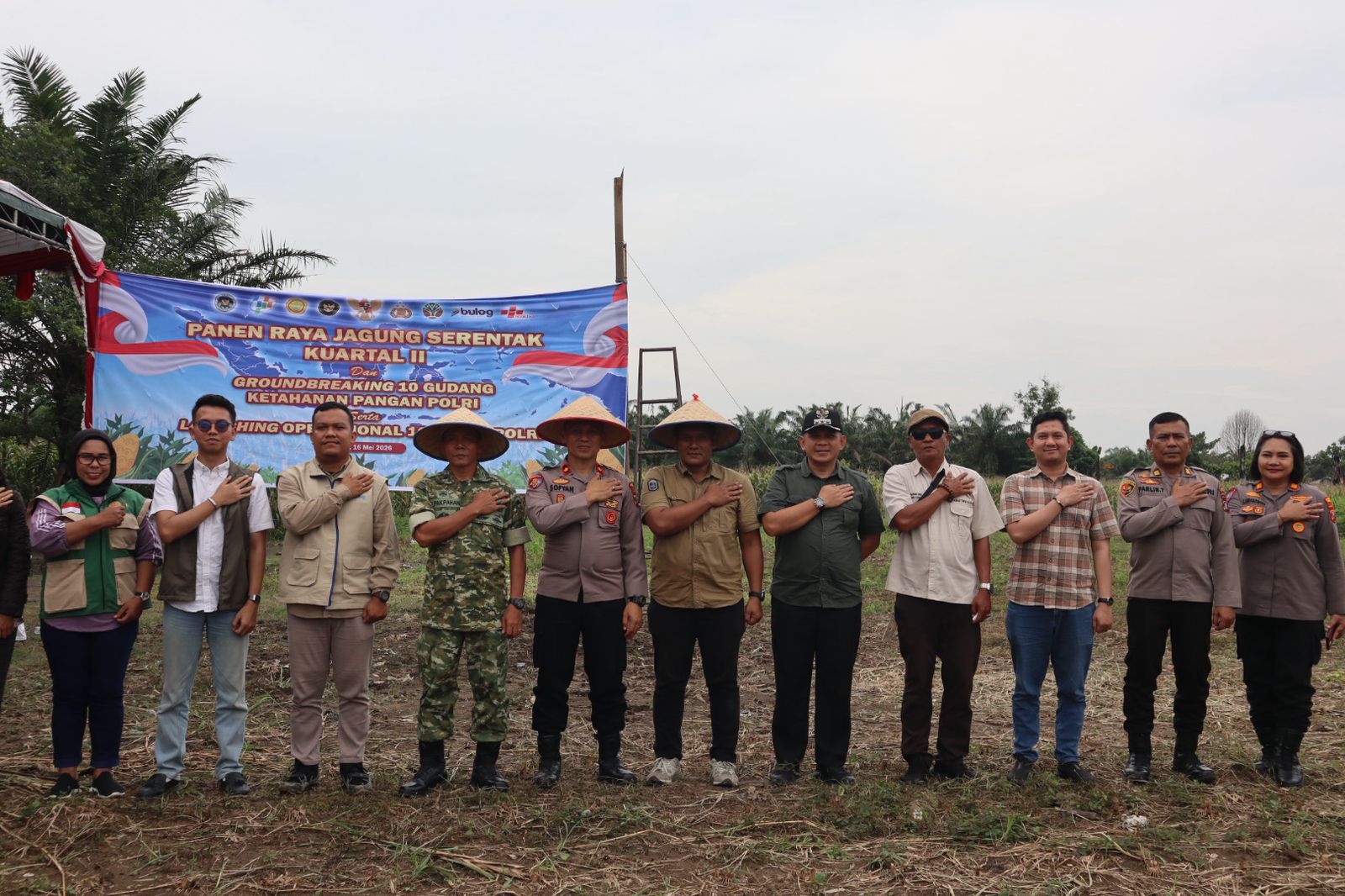 Polres Binjai Bersama Forkopimda Ikuti Panen Raya Jagung Serentak Kuartal II Dan Launching Program Ketahanan Pangan Polri