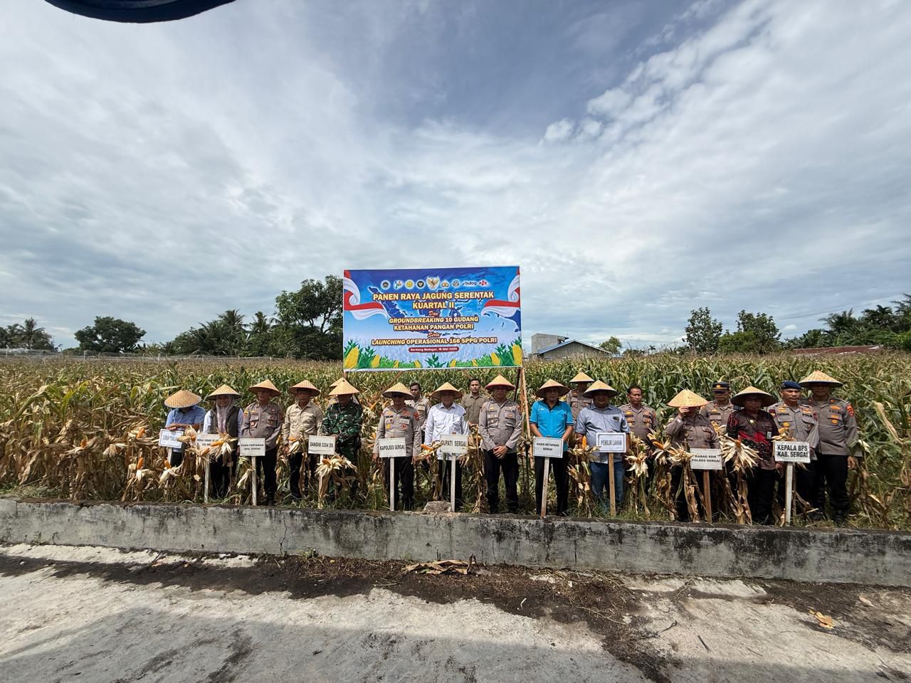 Sinergi Jaga Pangan, Polres Sergai Gelar Panen Raya Jagung Dan Sukseskan Program Ketahanan Pangan Polri