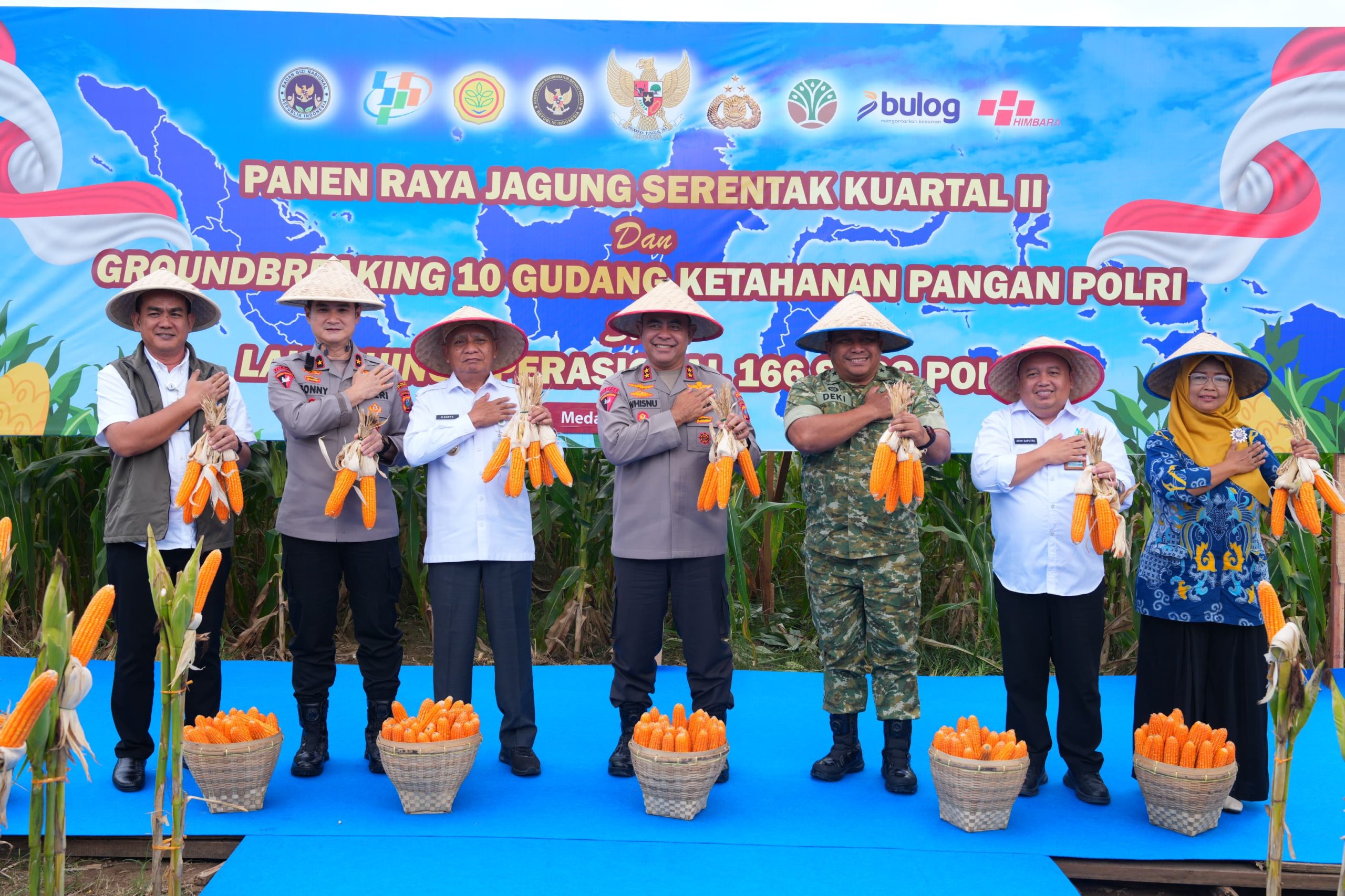 Polda Sumut Ikuti Panen Raya Jagung Serentak Polri Bersama Presiden Prabowo, Dukung Ketahanan Pangan Nasional