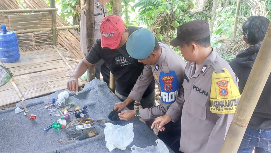Polsek Sei Bingai Dapat Dukungan Masyarakat Grebek Kampung Sarang Narkoba