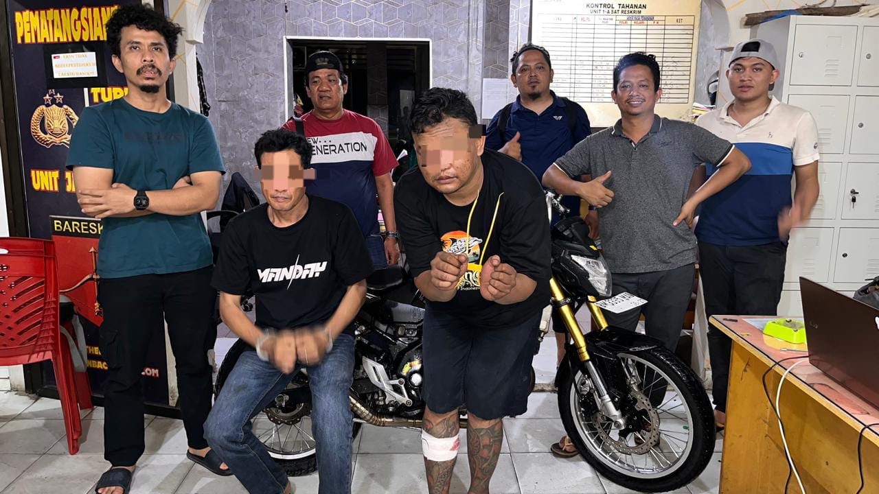 Tiga Hari Buron, Polres Pematangsiantar Ringkus Dua Pelaku Curat Pencurian Motor Dinas Kodim