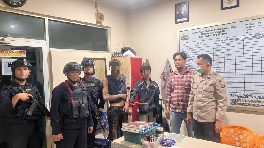 Brimob Sumut Gagalkan Percobaan Pencurian Saat Patroli Dini Hari, Dua Terduga Diamankan